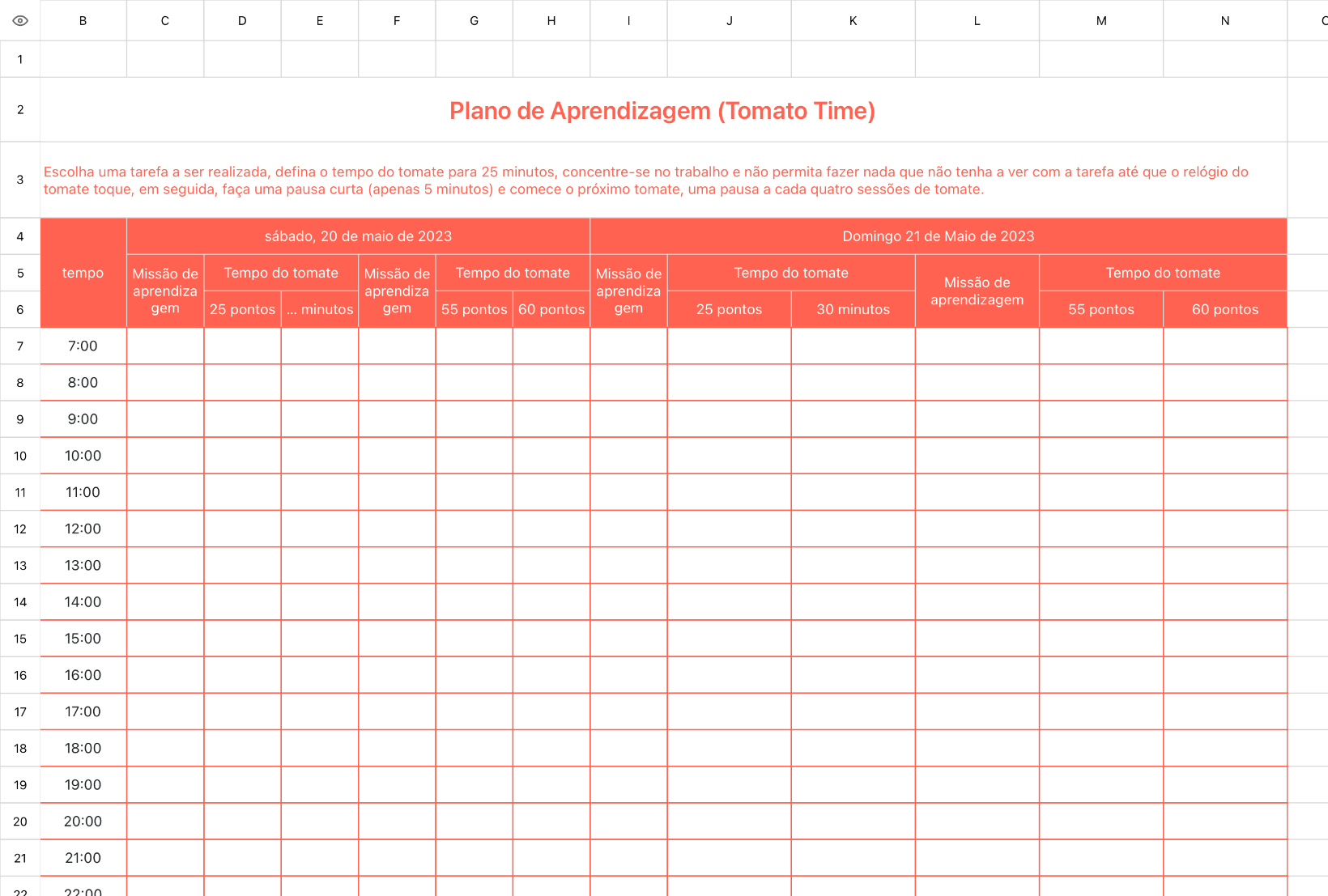 Plano de Aprendizagem (Tomato Time)